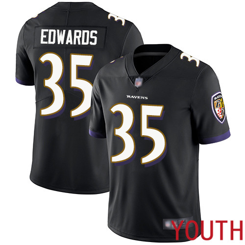 Baltimore Ravens Limited Black Youth Gus Edwards Alternate Jersey NFL Football 35 Vapor Untouchable